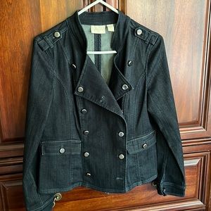 Chicos Jean jacket so cute worn once non smoker no pets